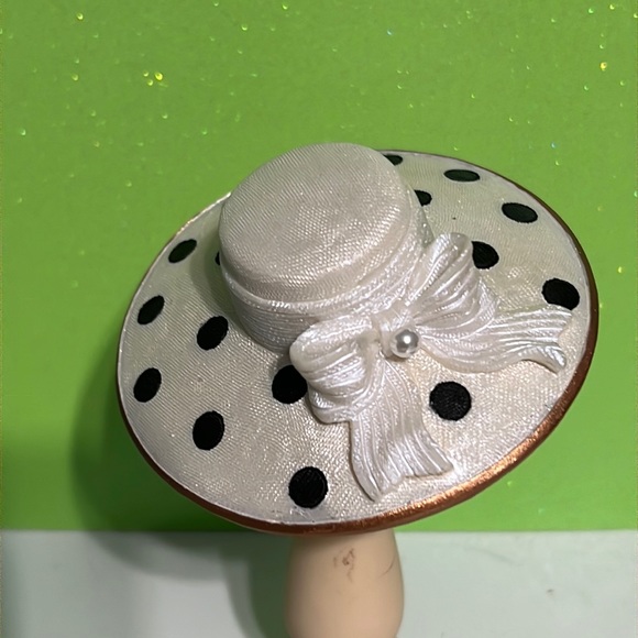 Classic Couture Hat Collection Black & White Hat with Stand - Picture 5 of 10